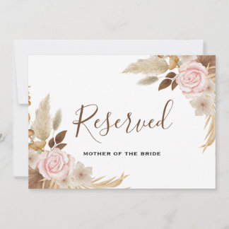 Minimal Boho Floral Wedding vorbehaltenes Zeichen Einladung