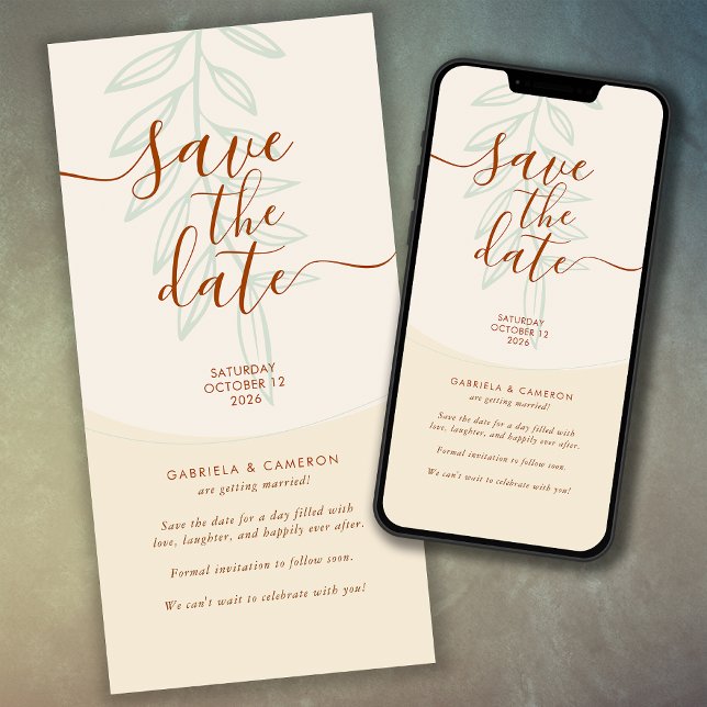 Minimal Boho Herbsttone Hochzeit (Von Creator hochgeladen)