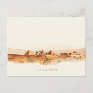 Minimal Boho Kairo Ägypten Reise Postkarte