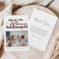 Minimal Boho Neutral Brautparty Danke Karte