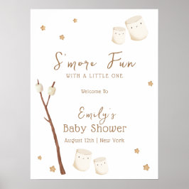 Minimal Boho S'more Fun Stars Babydusche Willkomme Poster