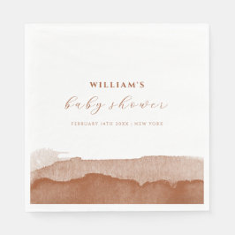 Minimal Boho Terracotta Ombre Desert Baby Dusche Serviette