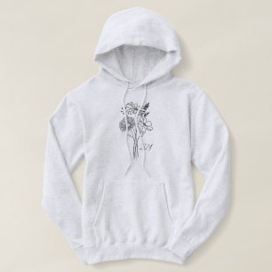 Minimal Boho Wild Blume , bohemiam minimalistisch Hoodie