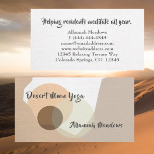 Minimal Boho Yoga & Wellness Teacher Business Card Visitenkarte