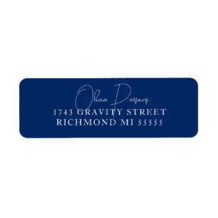 Minimal Bold Blue Scripting Label