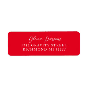 Minimal Bold Red Scripting Label