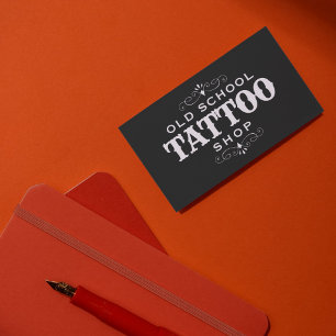 Minimal Bold Tattoo Artist Visitenkarte