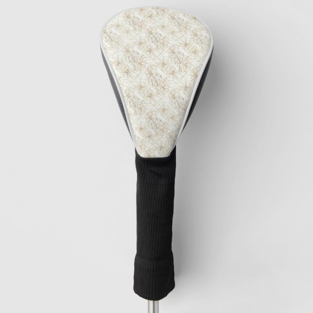 Minimal Botanical Line Art Pattern (1) Golf Headcover (Vorderseite)
