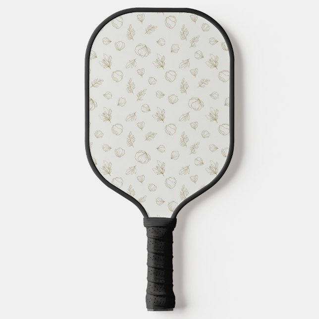 Minimal Botanical Line Art Pattern (3) Pickleball Schläger (Vorderseite)