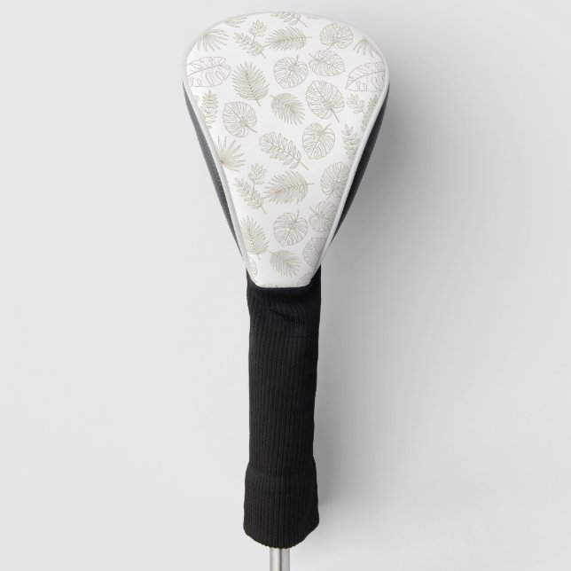 Minimal Botanical Line Art Pattern (5) Golf Headcover (Vorderseite)