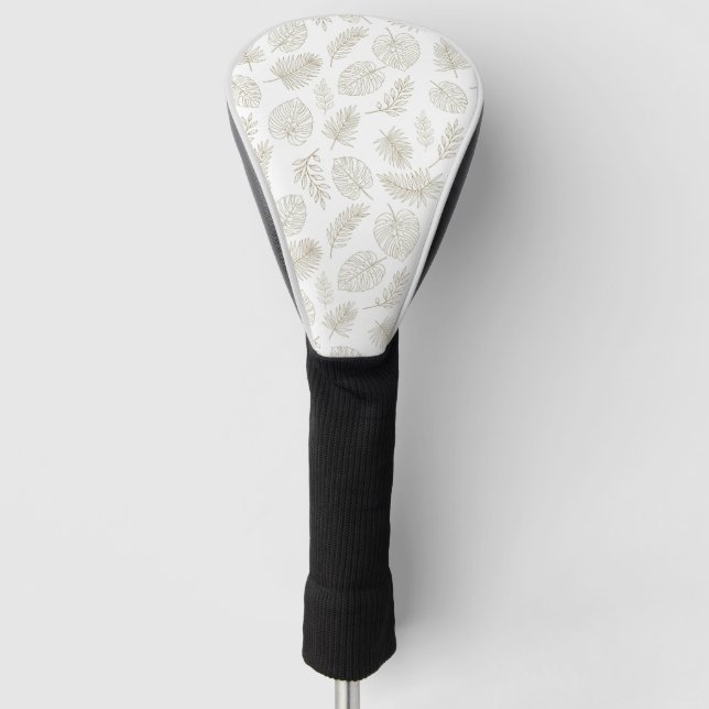 Minimal Botanical Line Art Pattern (6) Golf Headcover (Vorderseite)