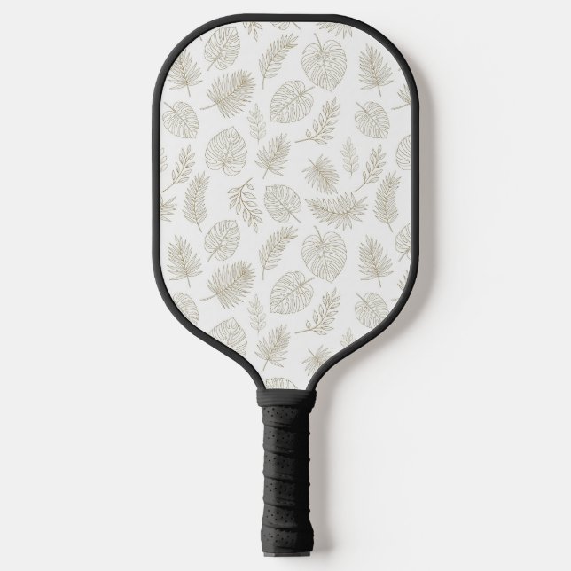 Minimal Botanical Line Art Pattern (6) Pickleball Schläger (Vorderseite)