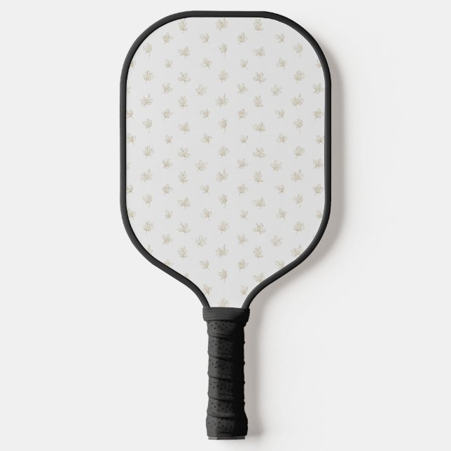 Minimal Botanical Line Art Pattern (7) Pickleball Schläger (Vorderseite)