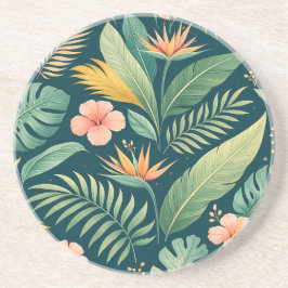 Minimal Botanical Pattern Getränkeuntersetzer