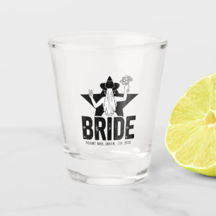 Minimal Bride Floral Schnapsglas