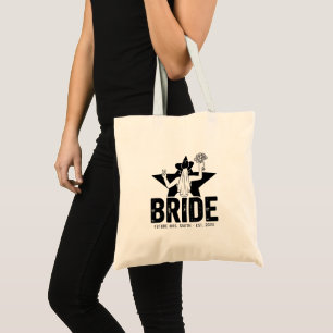 Minimal Bride Floral Tragetasche