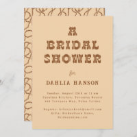 Minimal Brown Beige Western Brautparty