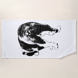 Minimal Bulldog Lines, Snowbird Mood Strandtuch