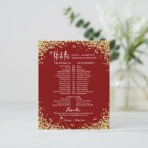 Minimal Burgundy Script Text Hochzeitstag Zeitleis