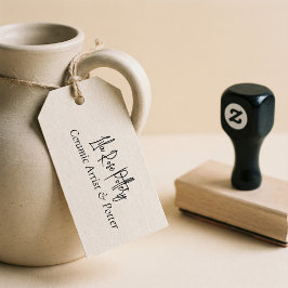 Minimal Business Name Script Handwritten Logo Gummistempel