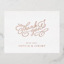 Minimal Calligraphy Elegant Script Vielen Dank Folie Einladungspostkarte