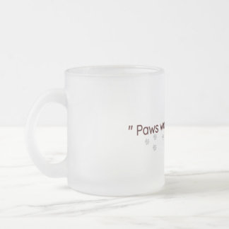 Minimal Cat Paw Lovers Frosted Mug Mattglastasse