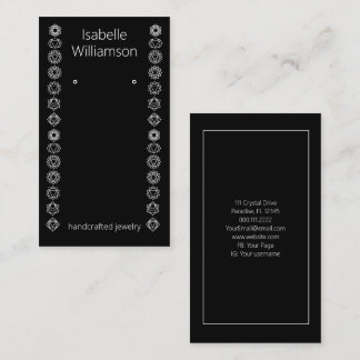 Minimal Chakras handgefertigte Schmuckkollektion Visitenkarte