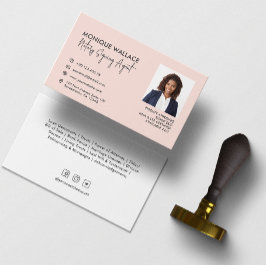 Minimal Chic Beruflich Foto Notare Services Visitenkarte