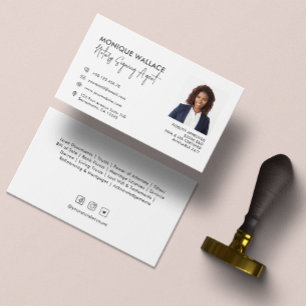 Minimal Chic Beruflich Foto Notare Services Visitenkarte