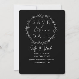Minimal Chic Black und White Save The Date