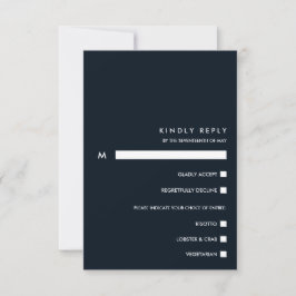 Minimal Chic Dark Blue | UAWG RSVP Karte