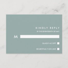 Minimal Chic Dusty Blue | Typografy Wedding RSVP