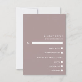 Minimal Chic Dusty Plum | UAWG RSVP Karte