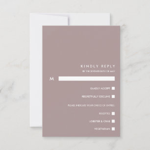 Minimal Chic Dusty Plum   UAWG RSVP Karte