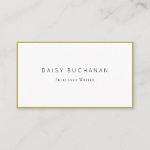 Minimal Chic Gold Frame Business Card Visitenkarte