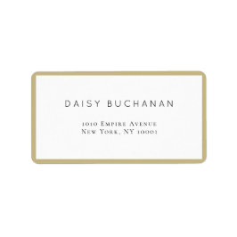 Minimal Chic Gold Frame Rücksendeadresse Label Adressaufkleber