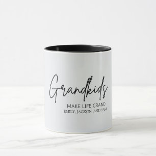 Minimal Chic Grandkids macht Leben großartig Tasse