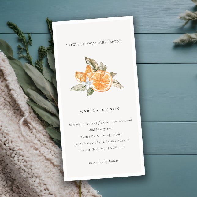 Minimal Chic Orange Boho Fauna Vow Renewal Einladu Dankeskarte (Von Creator hochgeladen)
