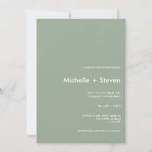 Minimal Chic Sage Typografie Einladung