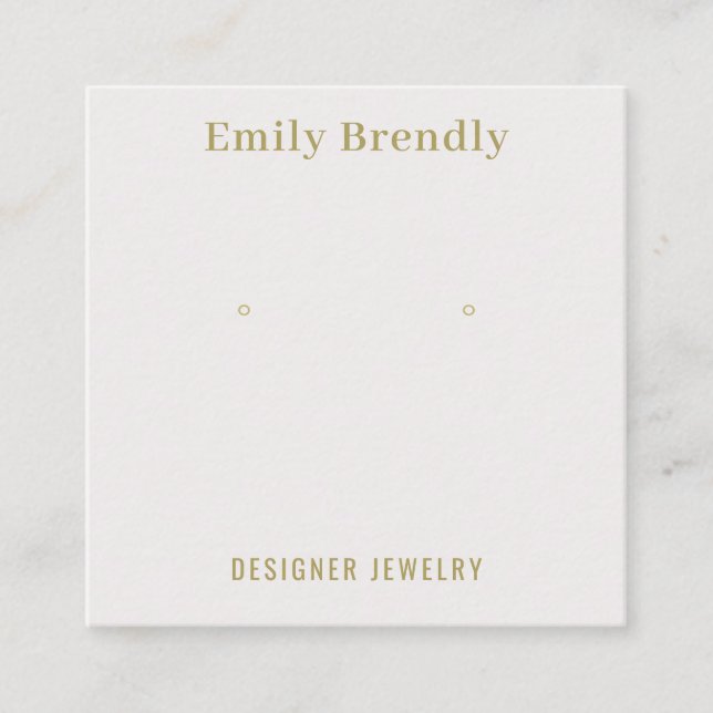 Minimal Chic Schmuck Earring Display Visitenkarte (Vorderseite)