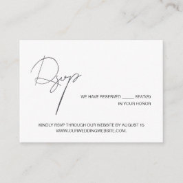 Minimal Chic Schwarz-weiß QR Code Hochzeit Begleitkarte