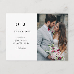 Minimal Chic Soft Foto Vielen Dank Postcard Postkarte