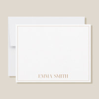 Minimal Chic Tan Personalisiert Monogramm