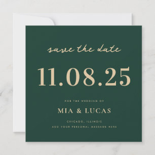 Minimal Chic Wedding Date Nicht-Foto Save the Date