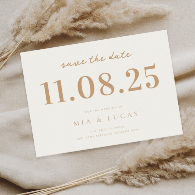 Minimal Chic Wedding Date Nicht-Foto Save the Date (Von Creator hochgeladen)