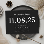 Minimal Chic Wedding Date Nicht-Foto Save the Date<br><div class="desc">Personalisieren Sie diese minimale schicke Design Hochzeit speichern Sie das Datum mit allen Ihren Details.</div>