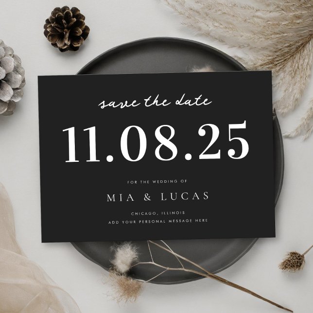 Minimal Chic Wedding Date Nicht-Foto Save the Date (Von Creator hochgeladen)