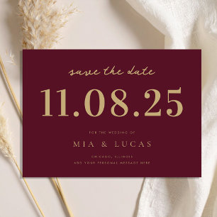 Minimal Chic Wedding Date Nicht-Foto Save the Date