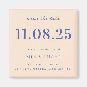 Minimal Chic Wedding Date Nicht-Foto Save the Date Magnet
