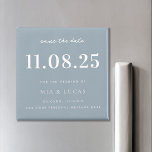Minimal Chic Wedding Date Nicht-Foto Save the Date Magnet<br><div class="desc">Personalisieren Sie diese minimale schicke Design-Hochzeit speichern Sie den Datums-Magneten mit allen Ihren Details.</div>